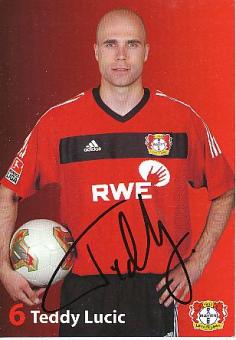 Teddy Lucic  Bayer 04 Leverkusen  Fußball Autogrammkarte original signiert 