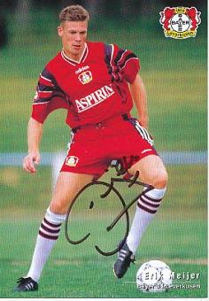 Erik Meijer  Bayer 04 Leverkusen  Fußball Autogrammkarte original signiert 