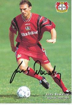 Jens Nowotny  Bayer 04 Leverkusen  Fußball Autogrammkarte original signiert 