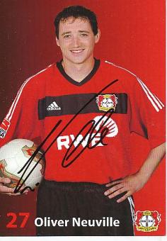 Olicer Neuville  Bayer 04 Leverkusen  Fußball Autogrammkarte original signiert 