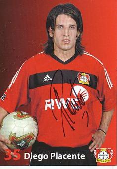 Diego Placente  Bayer 04 Leverkusen  Fußball Autogrammkarte original signiert 