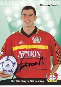Robson Ponte  Bayer 04 Leverkusen  Fußball Autogrammkarte original signiert 