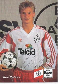 Rene Rydlewicz   Bayer 04 Leverkusen Fußball Autogrammkarte Druck signiert 