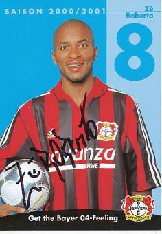 Ze Roberto   Bayer 04 Leverkusen  Fußball Autogrammkarte original signiert 