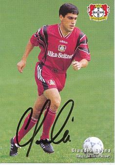 Claudio Reyna   Bayer 04 Leverkusen  Fußball Autogrammkarte original signiert 