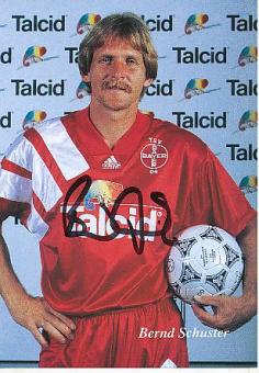 Bernd Schuster   Bayer 04 Leverkusen  Fußball Autogrammkarte original signiert 