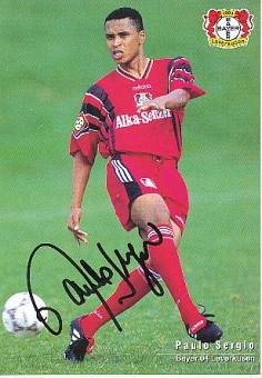 Paulo Sergio   Bayer 04 Leverkusen  Fußball Autogrammkarte original signiert 