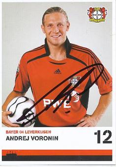 Andrej Voronin   Bayer 04 Leverkusen  Fußball Autogrammkarte original signiert 