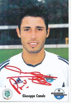 Giuseppe Canale  SC Paderborn  Fußball Autogrammkarte original signiert 