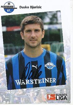Dusko Djurisic  SC Paderborn  Fußball Autogrammkarte original signiert 