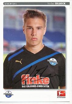 Niclas Erlbeck   SC Paderborn  Fußball Autogrammkarte original signiert 