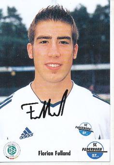 Florian Fulland   SC Paderborn  Fußball Autogrammkarte original signiert 