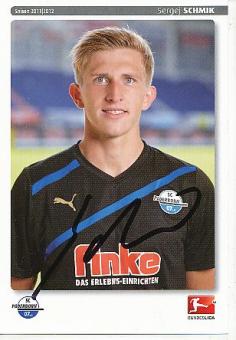 Sergej Schmik  SC Paderborn  Fußball Autogrammkarte original signiert 