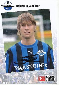Benjamin Schüßler  SC Paderborn  Fußball Autogrammkarte original signiert 