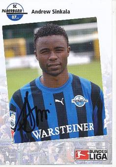Andrew Sinkala  SC Paderborn  Fußball Autogrammkarte original signiert 