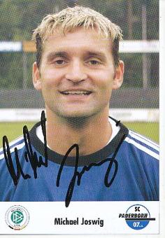 Michael Joswig  SC Paderborn  Fußball Autogrammkarte original signiert 