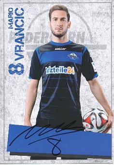 Mario Vrancic  SC Paderborn  Fußball Autogrammkarte original signiert 