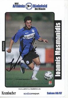 Ioannis Masmanidis  Arminia Bielefeld  Fußball Autogrammkarte original signiert 