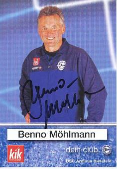Benno Möhlmann  Arminia Bielefeld  Fußball Autogrammkarte original signiert 