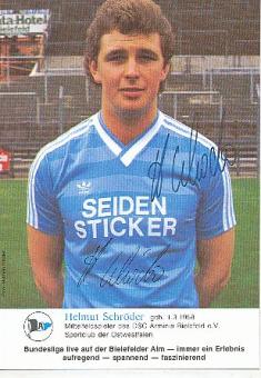 Helmut Schröder  Arminia Bielefeld  Fußball Autogrammkarte original signiert 