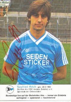 Siegfried Reich  Arminia Bielefeld  Fußball Autogrammkarte original signiert 