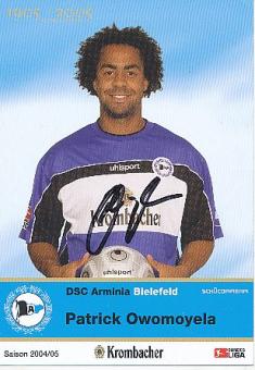 Patrick Owomoyela  Arminia Bielefeld  Fußball Autogrammkarte original signiert 