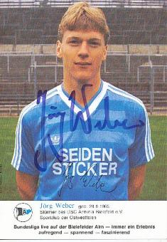 Jörg Weber   Arminia Bielefeld  Fußball Autogrammkarte original signiert 