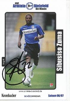 Sibusiso Zuma   Arminia Bielefeld  Fußball Autogrammkarte original signiert 