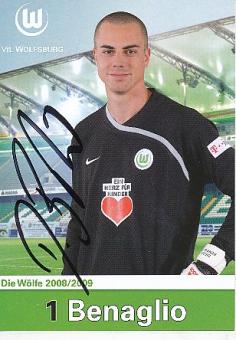 Diego Benaglio   VFL Wolfsburg  Fußball Autogrammkarte original signiert 