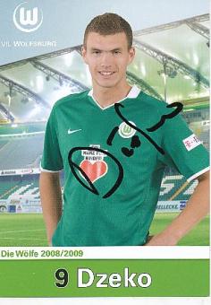 Edin Dzeko  VFL Wolfsburg   VFL Wolfsburg  Fußball Autogrammkarte original signiert 