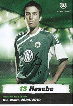Makoto Hasebe   VFL Wolfsburg   VFL Wolfsburg  Fußball Autogrammkarte original signiert 