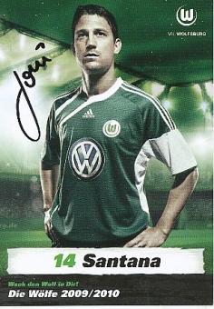 Jonathan Santana    VFL Wolfsburg  Fußball Autogrammkarte original signiert 