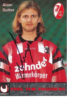 Alain Sutter   SC Freiburg  Fußball Autogrammkarte original signiert 