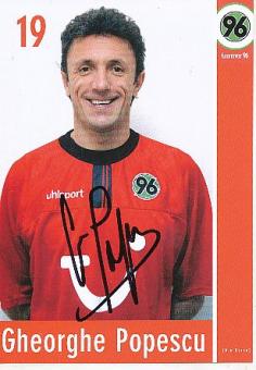 Gheorghe Popescu   Hannover 96  Fußball Autogrammkarte original signiert 
