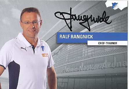 Ralf Rangnick  TSG 1899 Hoffenheim  Fußball Autogrammkarte original signiert 