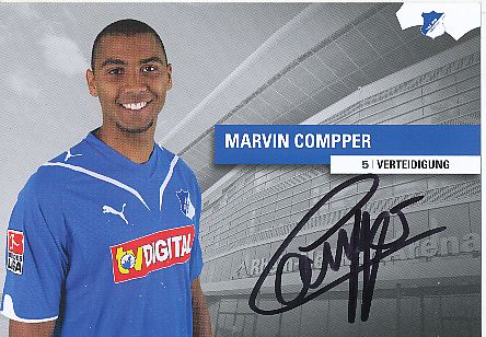Marvin Compper  TSG 1899 Hoffenheim  Fußball Autogrammkarte original signiert 