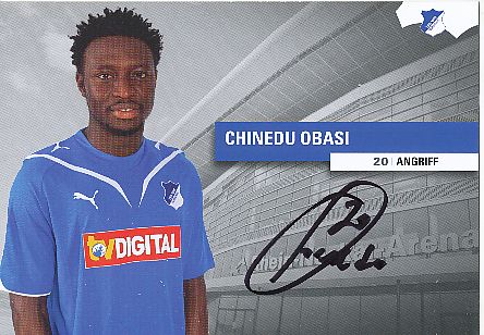 Chinedu Obasi  TSG 1899 Hoffenheim  Fußball Autogrammkarte original signiert 