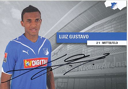 Luiz Gustavo  TSG 1899 Hoffenheim  Fußball Autogrammkarte original signiert 