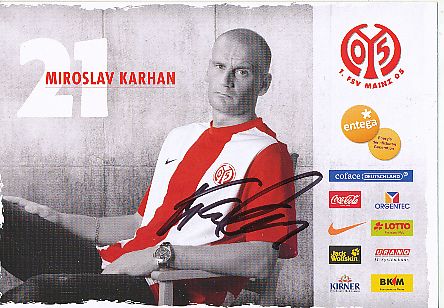 Miroslav Karhan  FSV Mainz 05  Fußball Autogrammkarte original signiert 