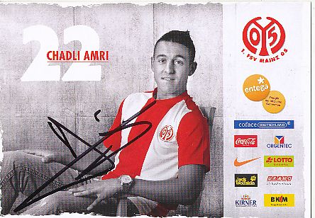 Chadli Amri  FSV Mainz 05  Fußball Autogrammkarte original signiert 