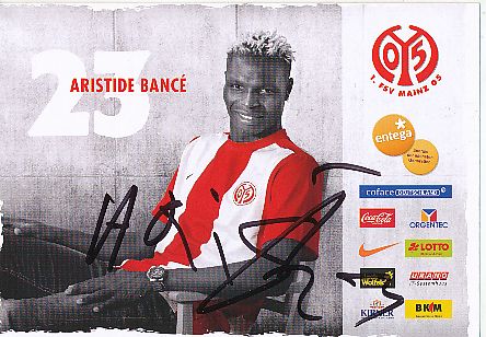 Aristide Bance  FSV Mainz 05  Fußball Autogrammkarte original signiert 