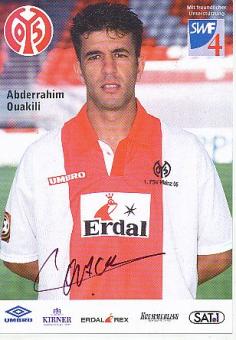 Abderrahim Quakili   FSV Mainz 05  Fußball Autogrammkarte original signiert 