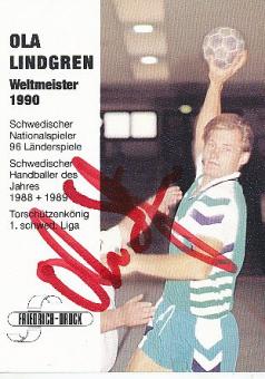 Ola Lindgren   Schweden  Handball  Autogrammkarte  original signiert 