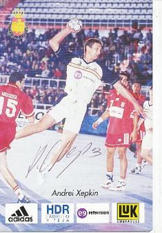 Andrei Xepkin  Rußland   Handball  Autogrammkarte  original signiert 