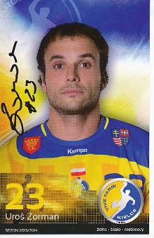 Uros Zorman   Vive Targi Kielce  Handball  Autogrammkarte  original signiert 