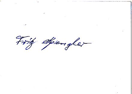 Fritz Spengler † 2003  Deutschland Gold Olympia 1936 Handball Autogramm Karte original signiert 