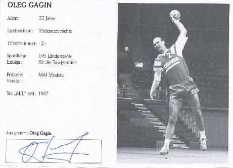 Oleg Gagin  TSV Milbertshofen  Rußland Handball Autogramm Bild  original signiert 