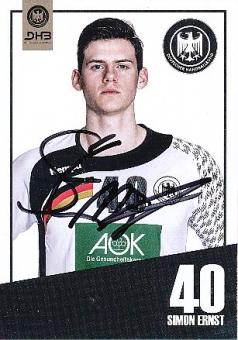 Simon Ernst   DHB  Handball Autogrammkarte original signiert 