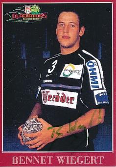 Bennet Wiegert   Gladiators Magdeburg   Handball Autogrammkarte original signiert 