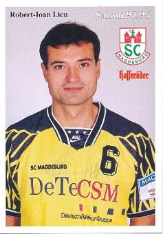Robert Ioan Licu  SC Magdeburg   Handball Autogrammkarte original signiert 